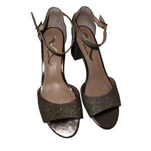Nina gold glitter evening sandals size 10